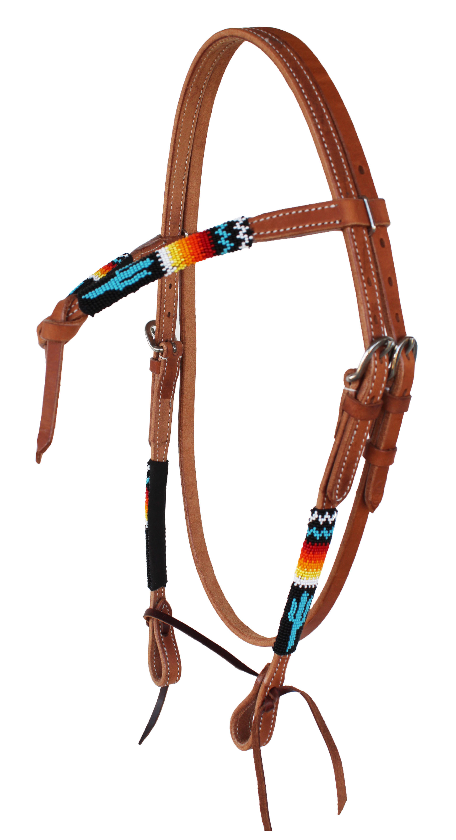 Horse Show Bridle Western Leather Headstall 79RT09HB - Bild 3 von 4