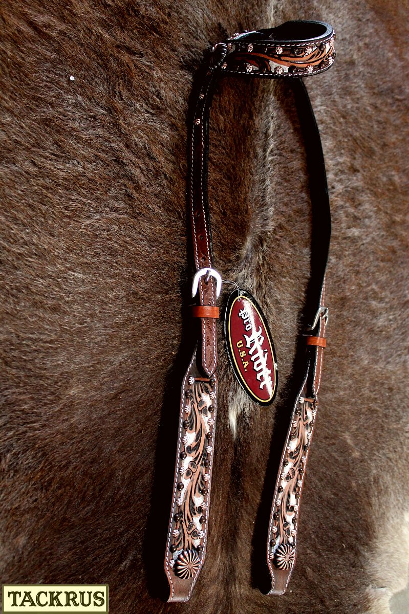 Horse Show Saddle Tack  Bridle Western Leather Headstall  78155HA