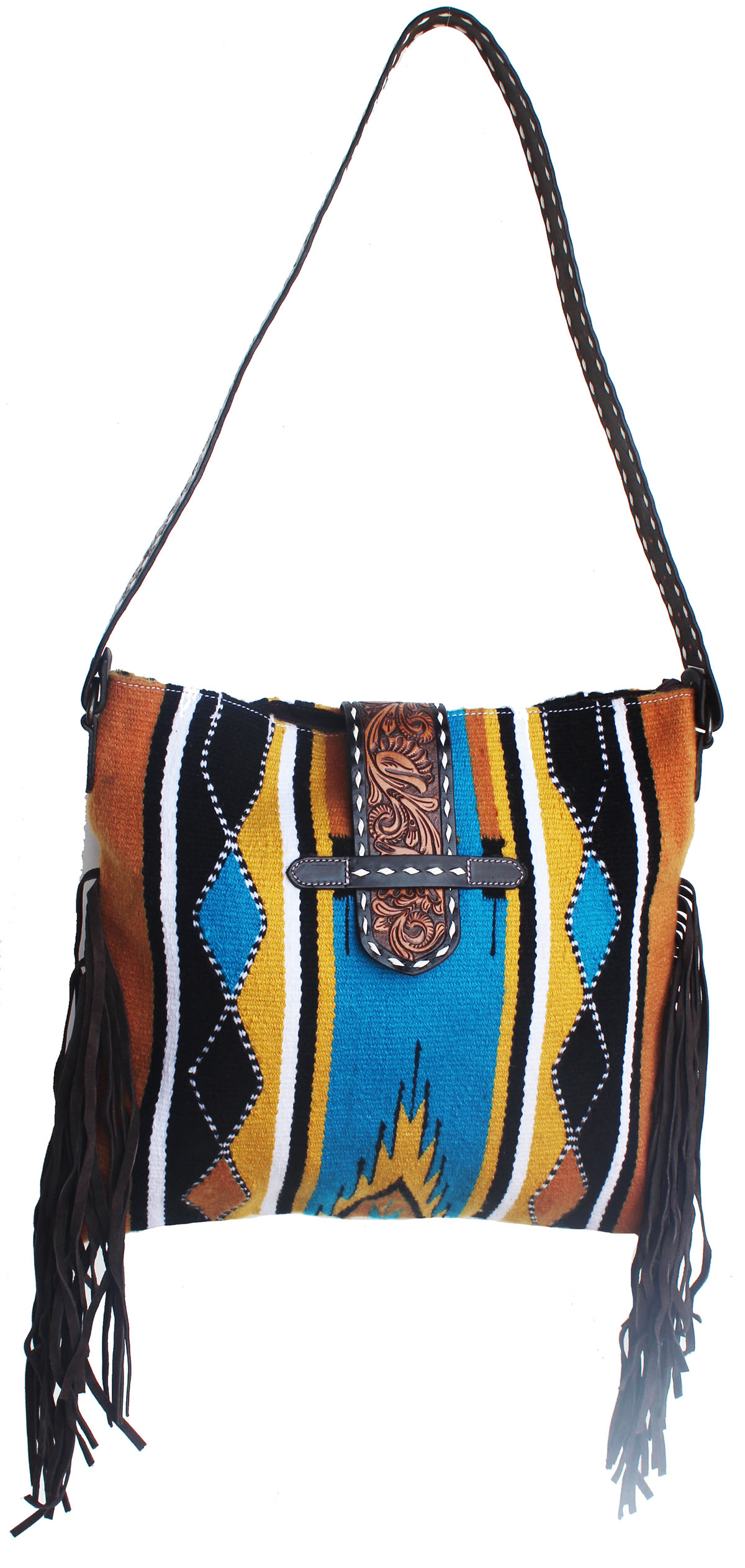 Women's Handwoven Wool Rodeo Cowgirl Shoulder Bag Purse 27FKWoolShoulderHandbag - Imagen 23 de 23