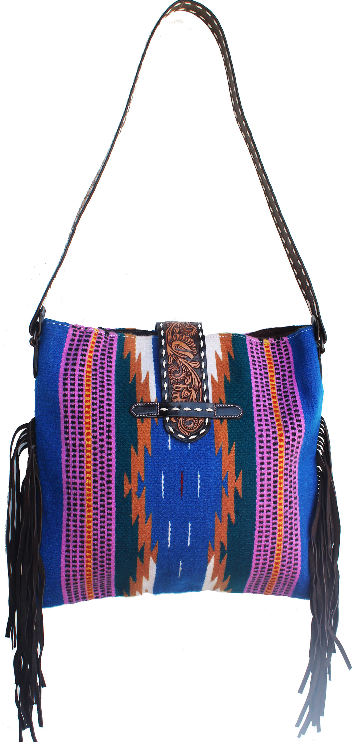 Women's Handwoven Wool Rodeo Cowgirl Shoulder Bag Purse 27FKWoolShoulderHandbag - Imagen 7 de 23