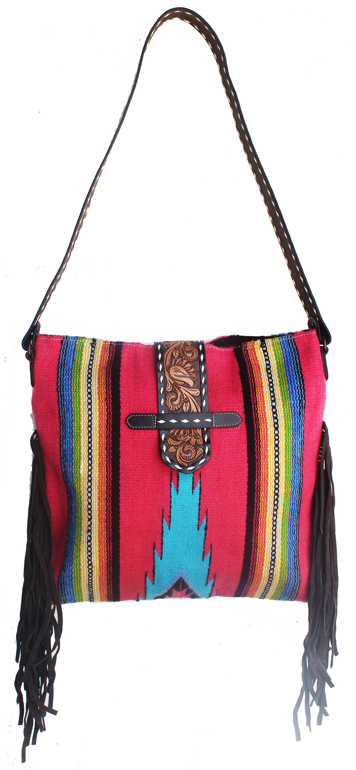 Women's Handwoven Wool Rodeo Cowgirl Shoulder Bag Purse 27FKWoolShoulderHandbag - Imagen 17 de 23
