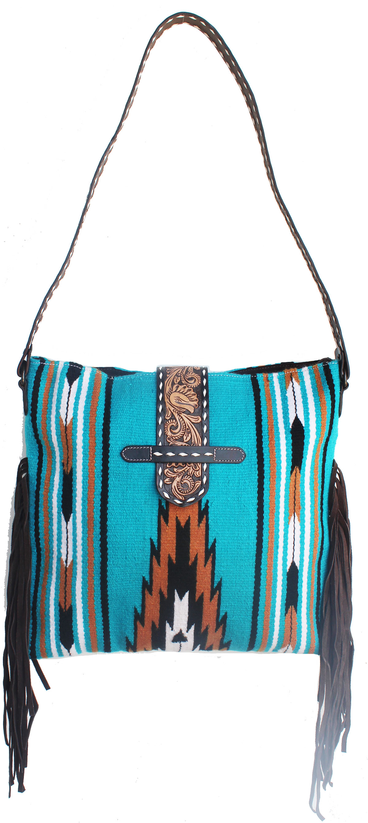 Women's Handwoven Wool Rodeo Cowgirl Shoulder Bag Purse 27FKWoolShoulderHandbag - Imagen 21 de 23