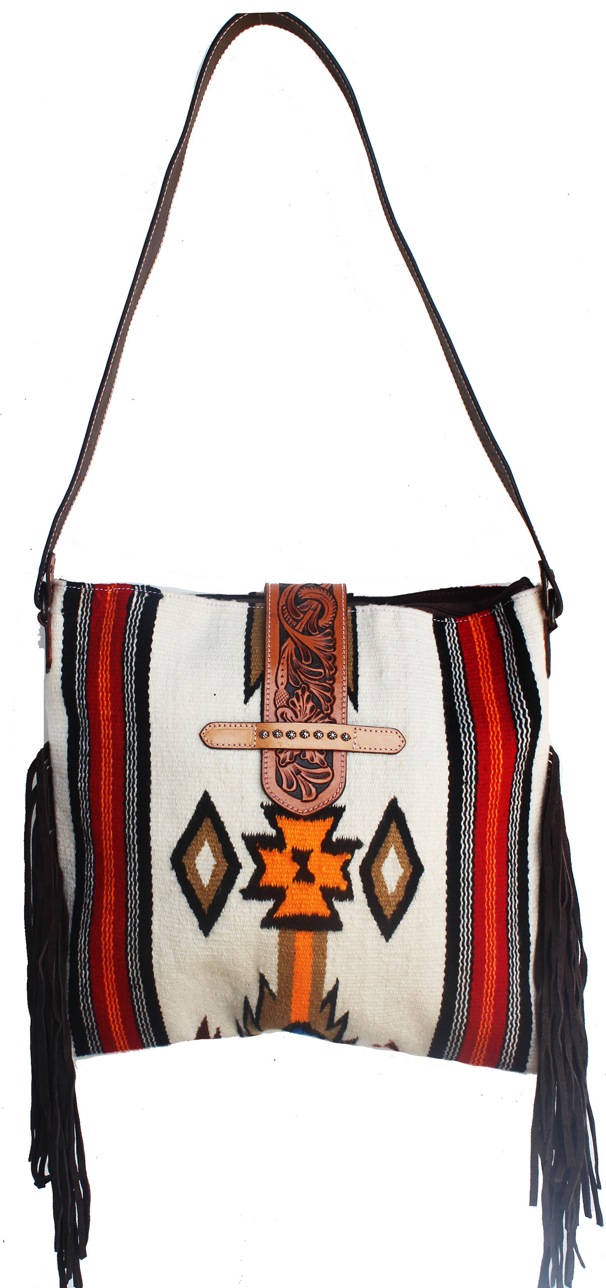 Women's Handwoven Wool Rodeo Cowgirl Shoulder Bag Purse 27FKWoolShoulderHandbag - Imagen 9 de 23